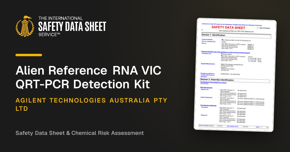 Alien Reference Rna Vic Qrt-pcr Detection Kit — Agilent Technologies ...