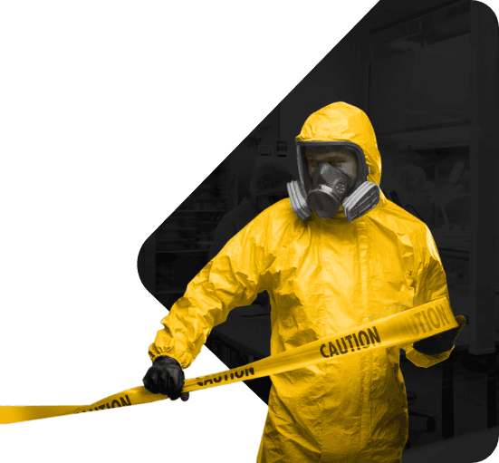 Safety professional in protective equipment